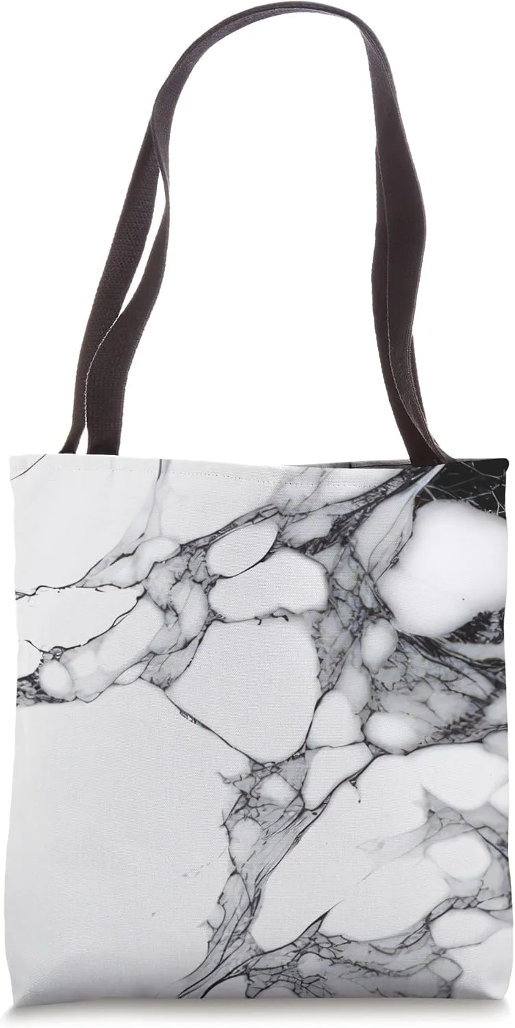 White Gray Black Chic Abstract Modern Aesthetic Tote Bag