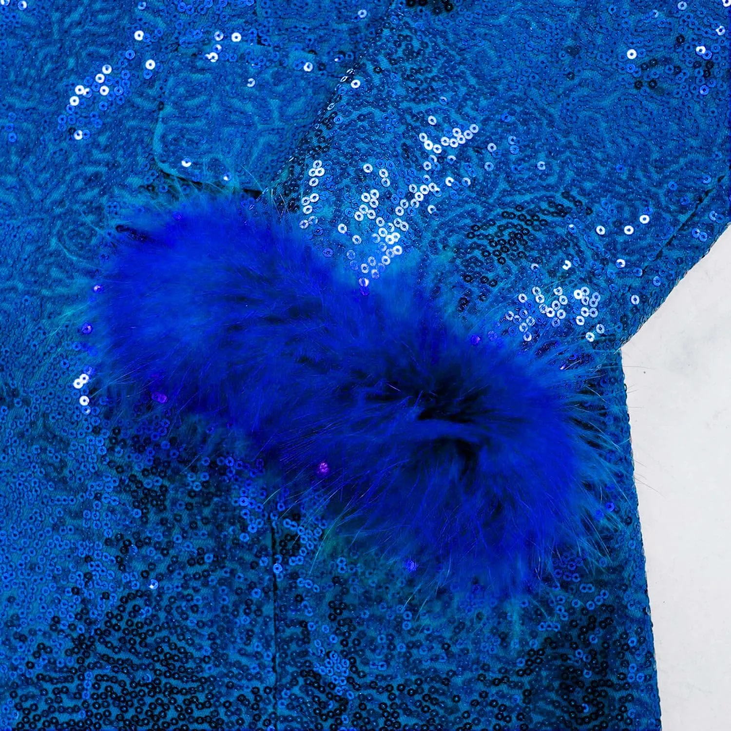 Women Sequin Jacket Long Sleeved Slim Blazer with Pocket