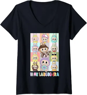 Womens Cute In My Labubu Era, Labubu Lover Funny Saying V-Neck T-Shirt