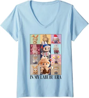 Womens Cute In My Labubu Era, Labubu Lover Funny Saying V-Neck T-Shirt