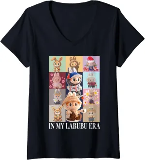 Womens Cute In My Labubu Era, Labubu Lover Funny Saying V-Neck T-Shirt
