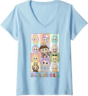 Womens Cute In My Labubu Era, Labubu Lover Funny Saying V-Neck T-Shirt