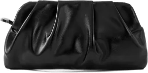 Women's Evening Bag Ruched Clutch Purse Detachable Chain Crossbody Bag