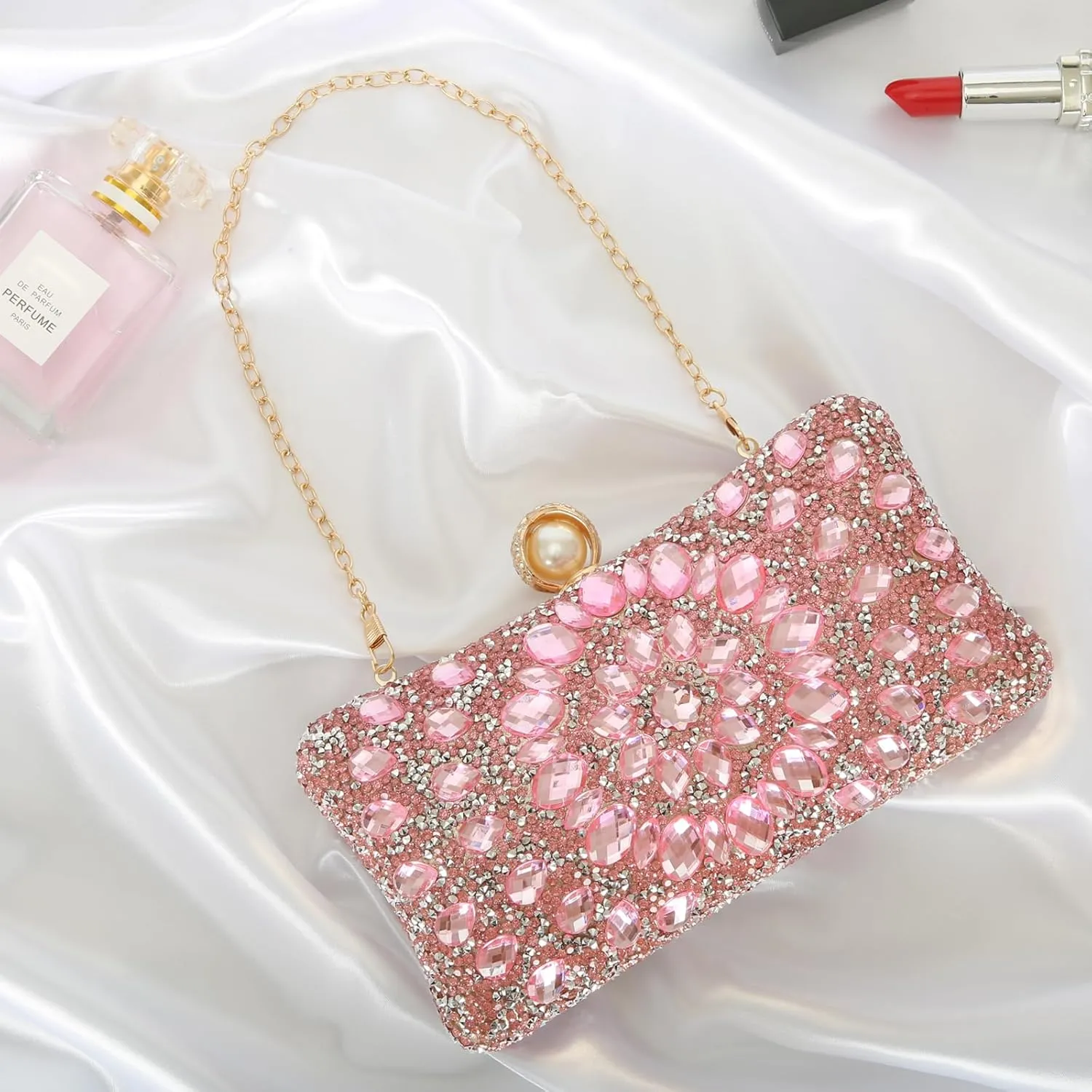 Women's Evening Bags Sparkly Rhinestone Clutch Purses Luxury Handbags