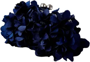Women's Floral Satin Evening Clutch Bag with Detachable Metal Chain for Wedding, Party, Prom - Shoulder/Crossbody/Handheld