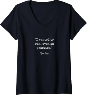 Womens I wanted to win even in practice Bjorn Borg Tennis V-Neck T-Shirt