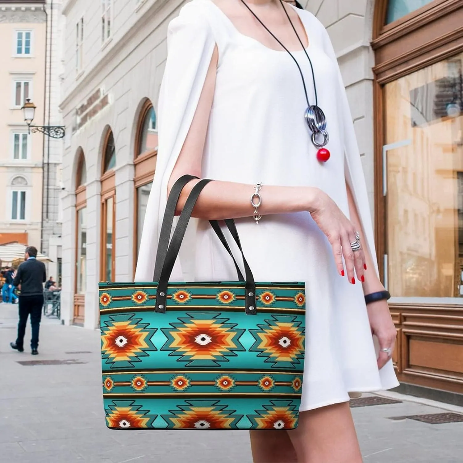 Women's Leather Large Capacity Work Tote Bags Handbags Big Commuter Bag