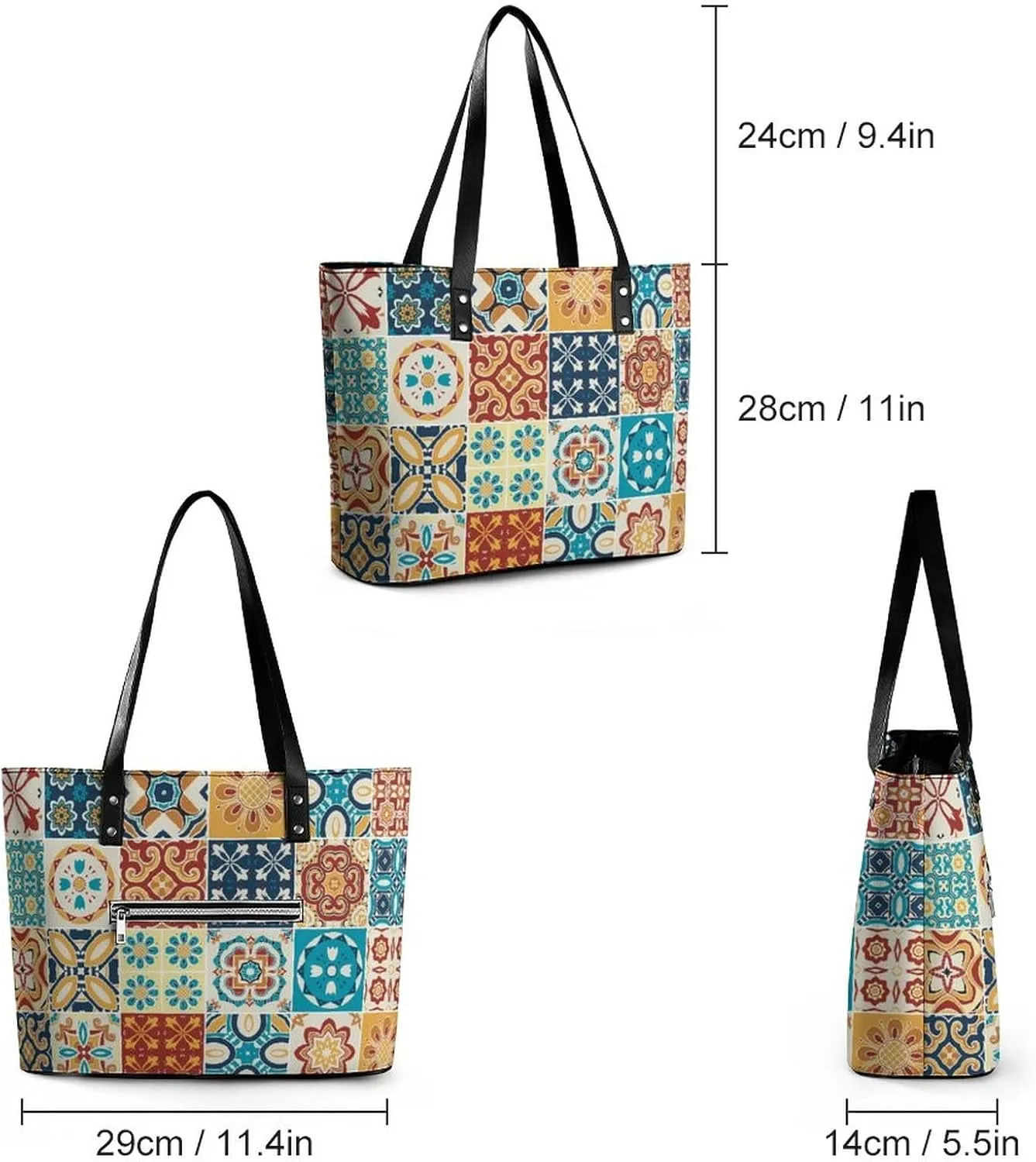 Women's Leather Large Capacity Work Tote Bags Handbags Big Commuter Bag