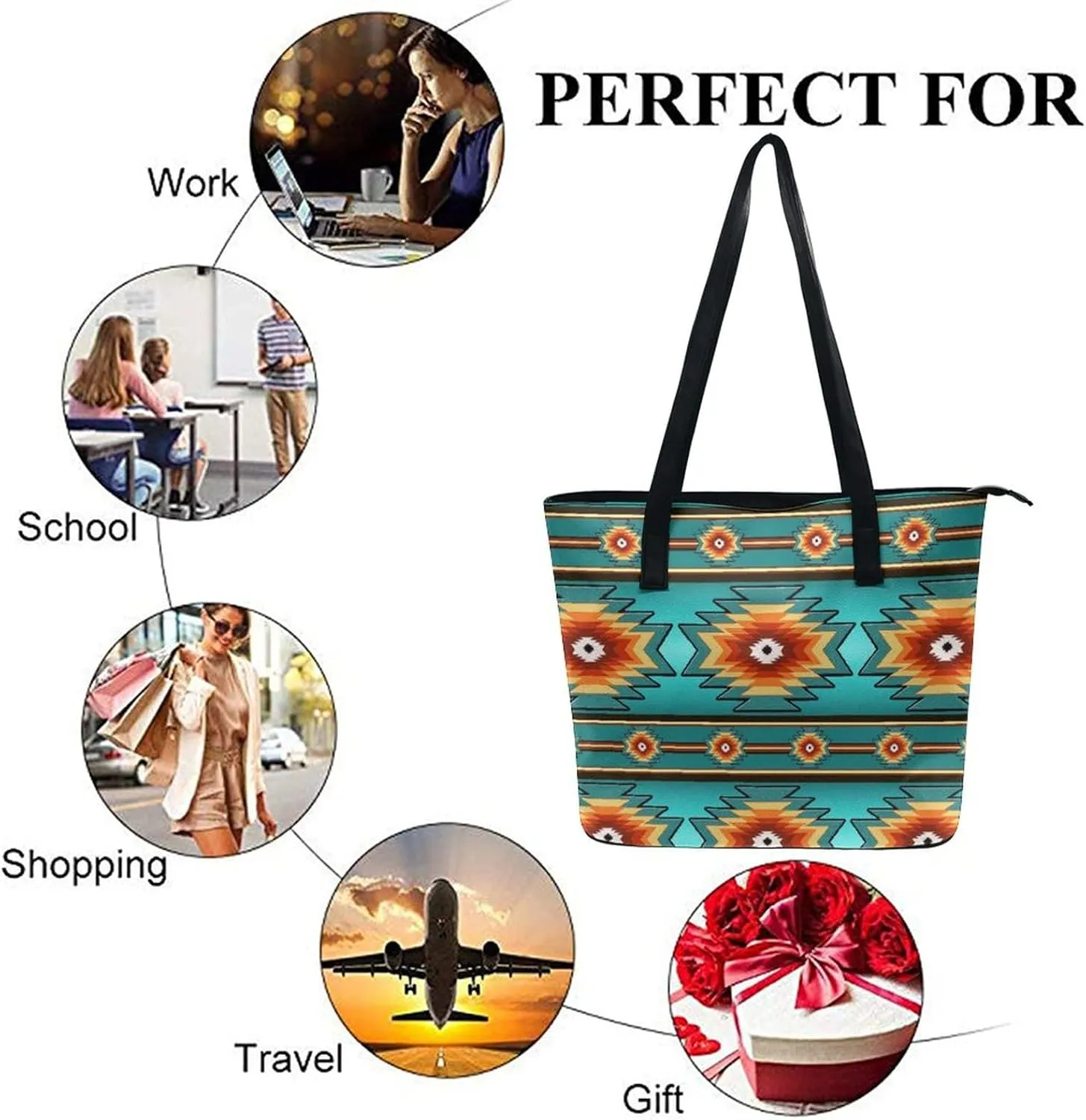Women's Leather Large Capacity Work Tote Bags Handbags Big Commuter Bag