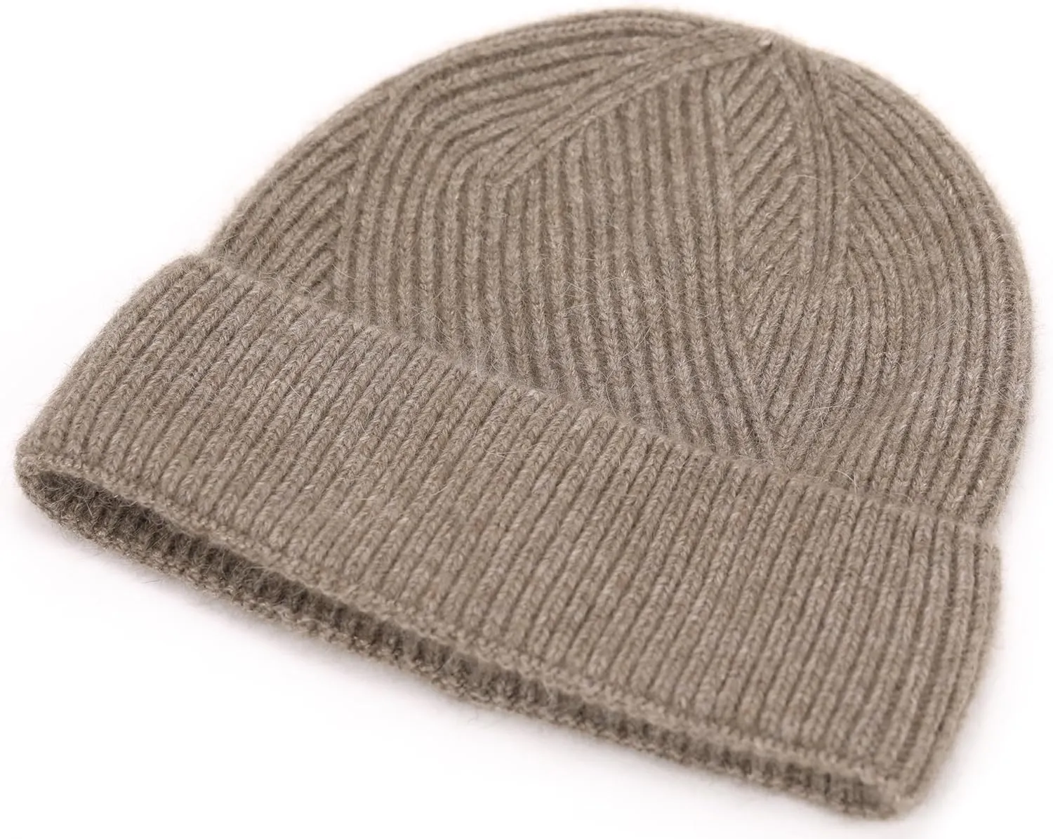 Womens Mens Lightweight Soft Winter Cashmere Ribbed Cuff Knit Beanie Skull Cap Ski Hat