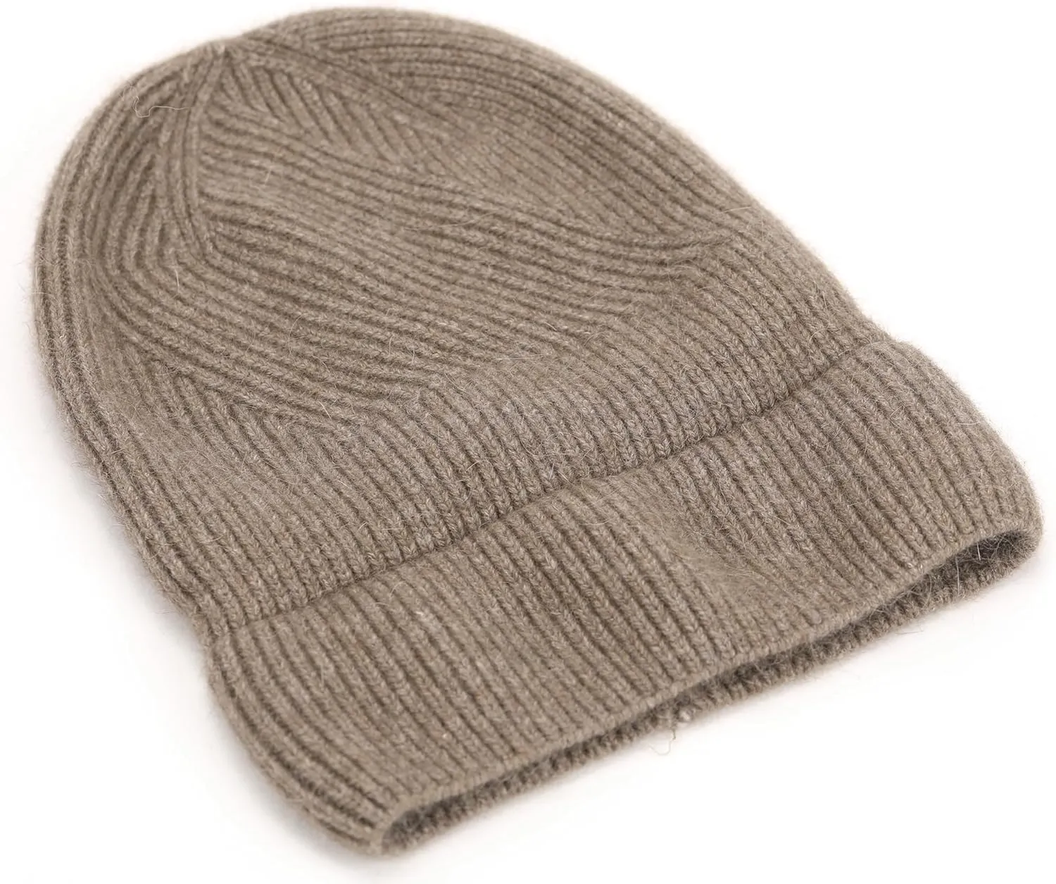 Womens Mens Lightweight Soft Winter Cashmere Ribbed Cuff Knit Beanie Skull Cap Ski Hat