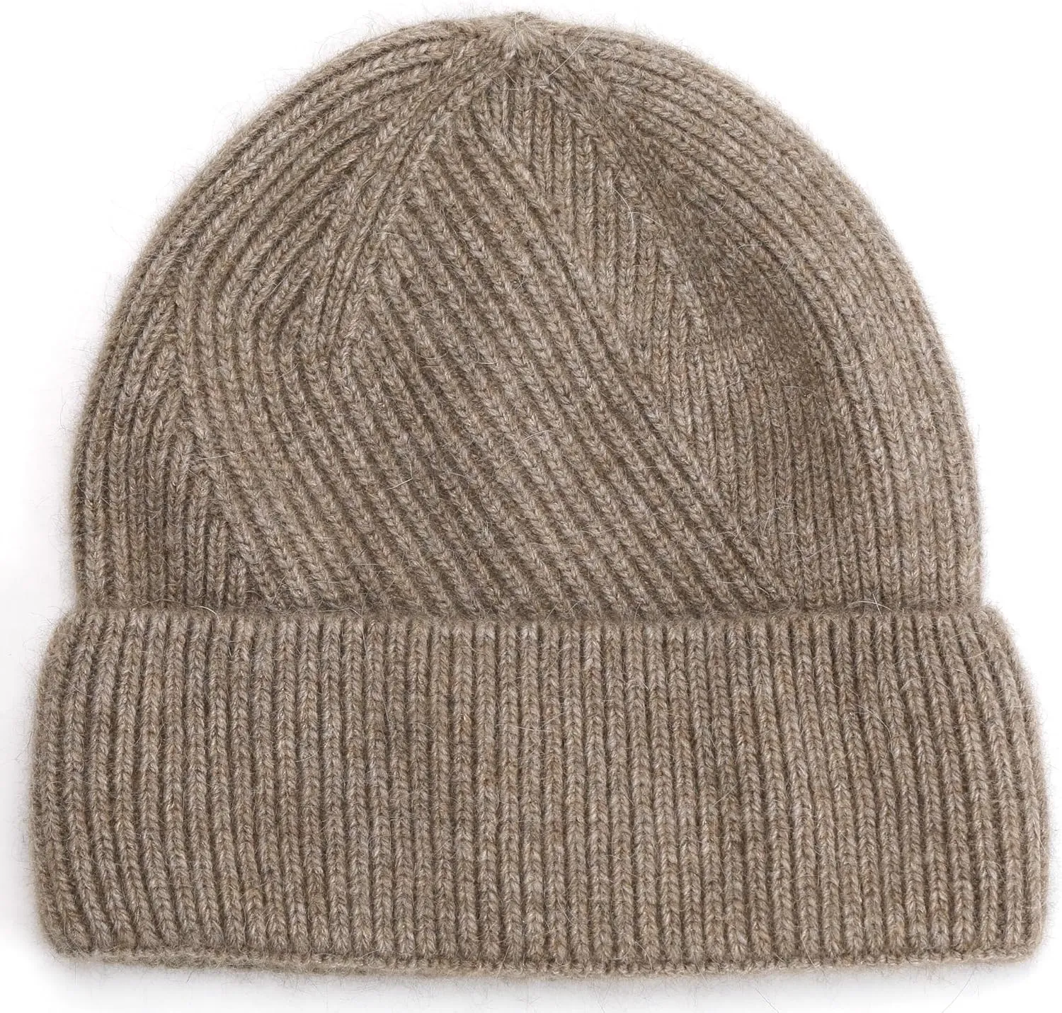 Womens Mens Lightweight Soft Winter Cashmere Ribbed Cuff Knit Beanie Skull Cap Ski Hat