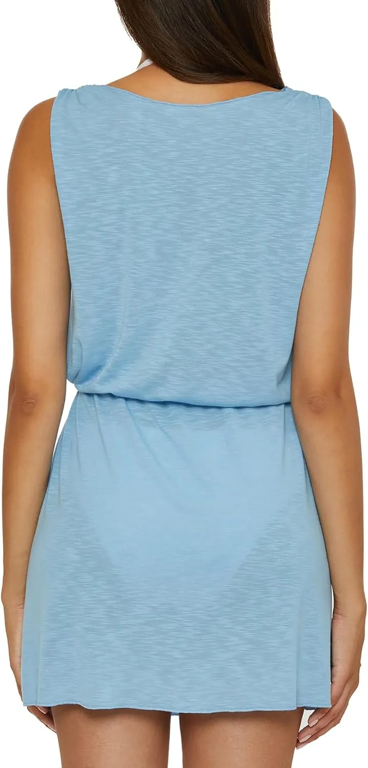 Women's Oasis Holly Slub Dress, Plunge V-Neck, Casual, Beach Cover Ups