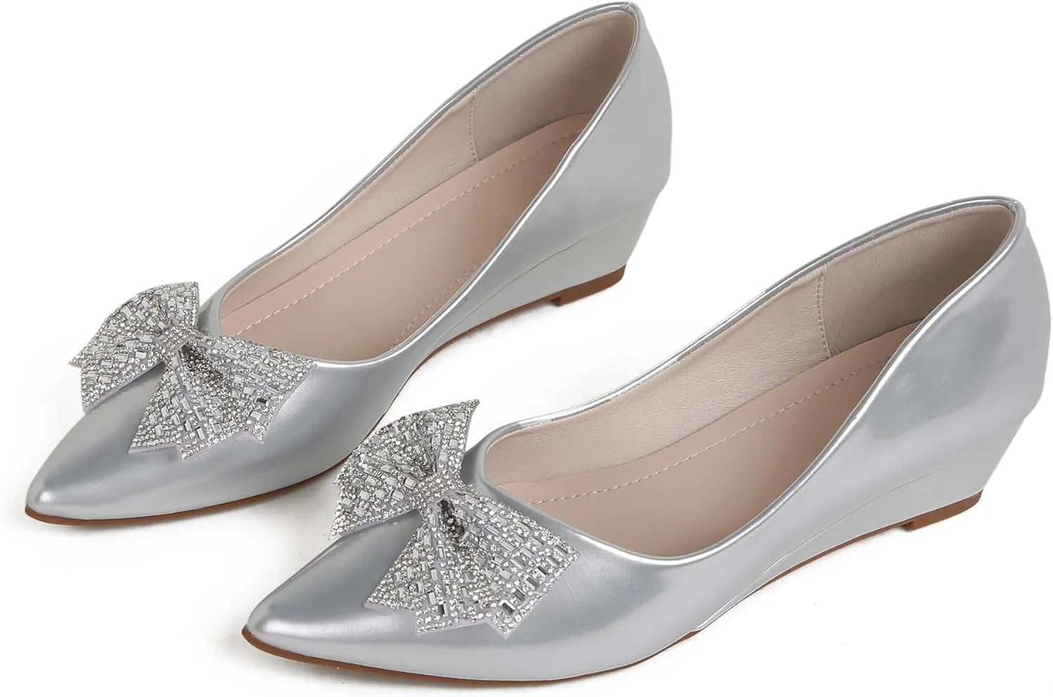 Women's Pumps, Low Heel Women's Wedge Comfortable Closed Toe Women Pumps,-2Inch Dress Shoes