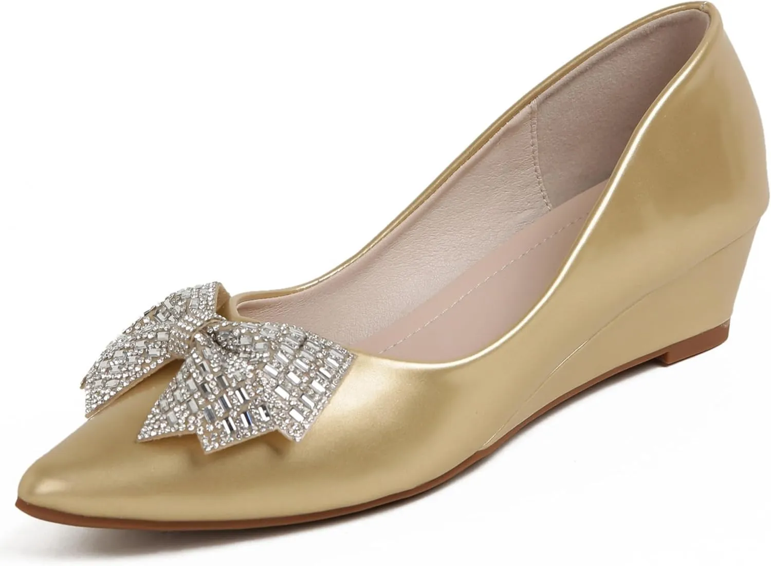 Women's Pumps, Low Heel Women's Wedge Comfortable Closed Toe Women Pumps,-2Inch Dress Shoes