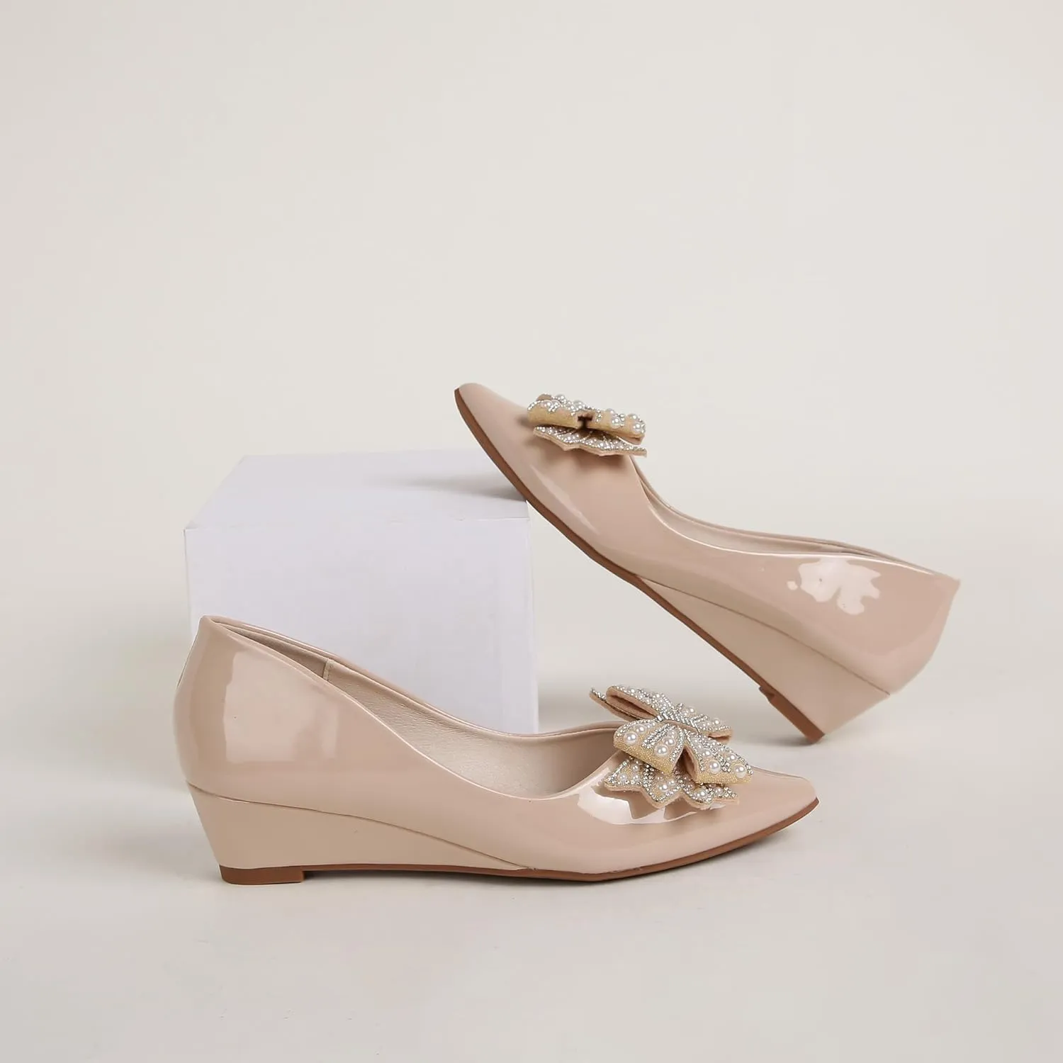 Women's Pumps, Low Heel Women's Wedge Comfortable Closed Toe Women Pumps,-2Inch Dress Shoes