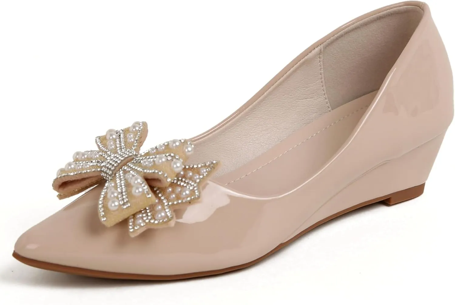 Women's Pumps, Low Heel Women's Wedge Comfortable Closed Toe Women Pumps,-2Inch Dress Shoes