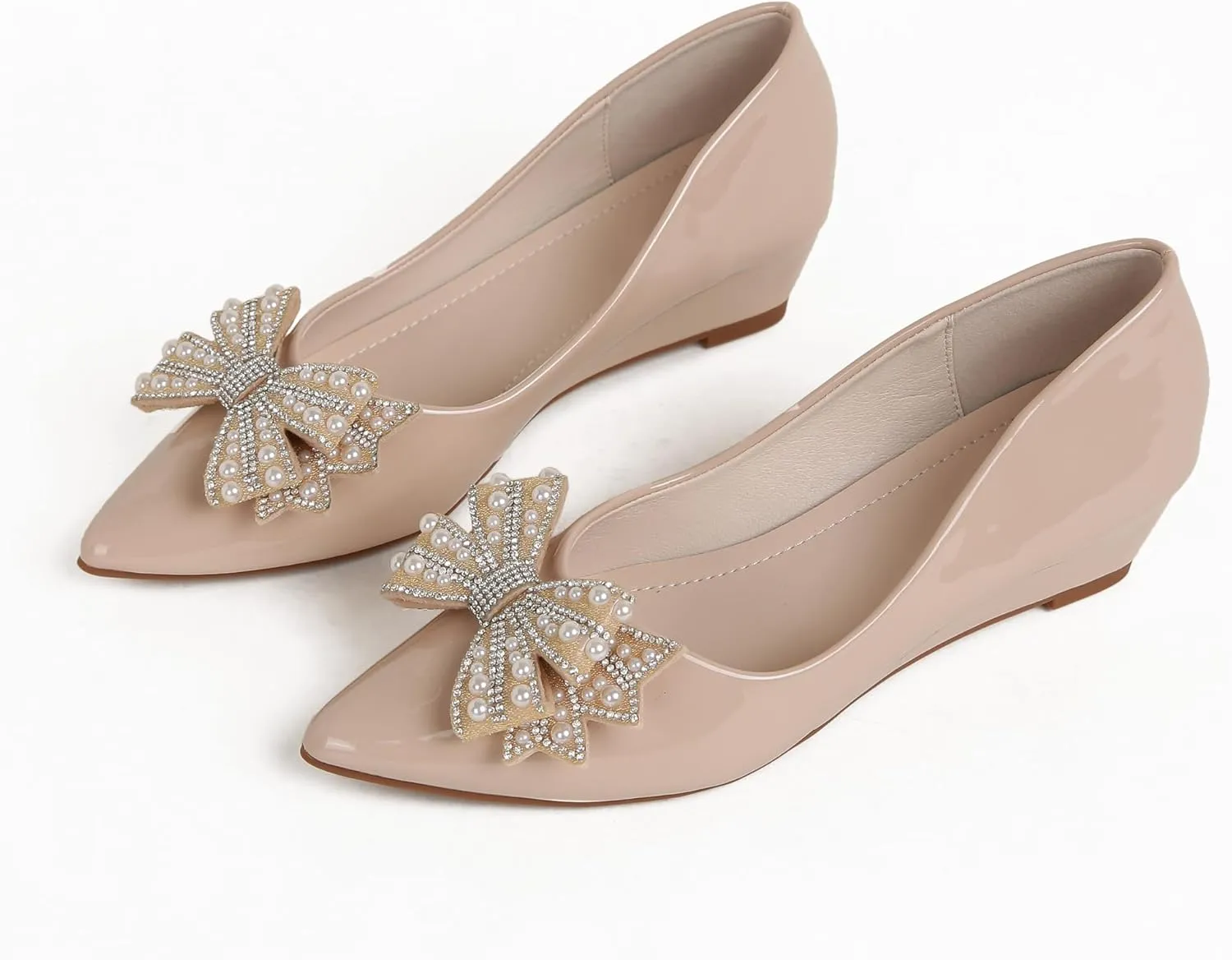 Women's Pumps, Low Heel Women's Wedge Comfortable Closed Toe Women Pumps,-2Inch Dress Shoes