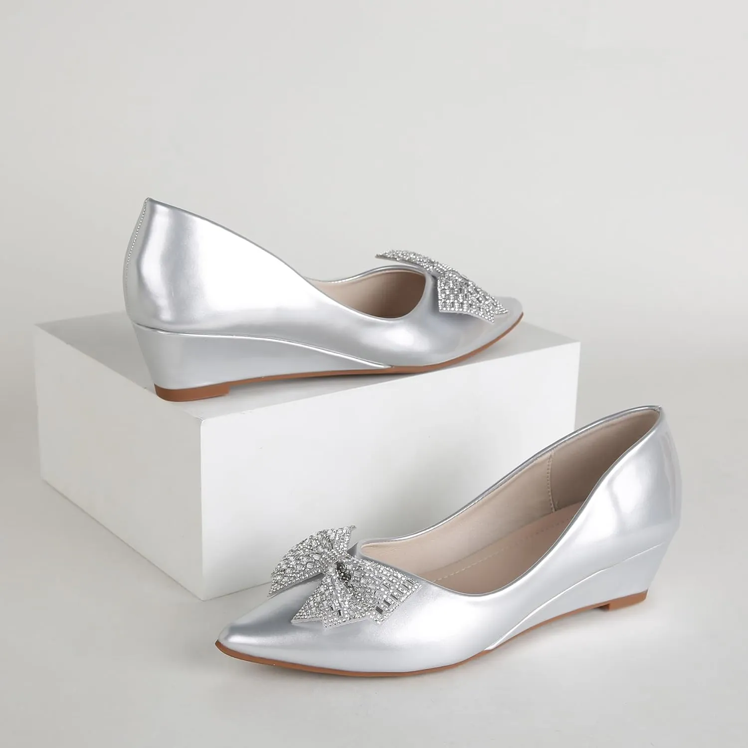 Women's Pumps, Low Heel Women's Wedge Comfortable Closed Toe Women Pumps,-2Inch Dress Shoes