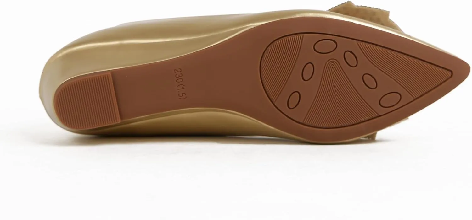 Women's Pumps, Low Heel Women's Wedge Comfortable Closed Toe Women Pumps,-2Inch Dress Shoes