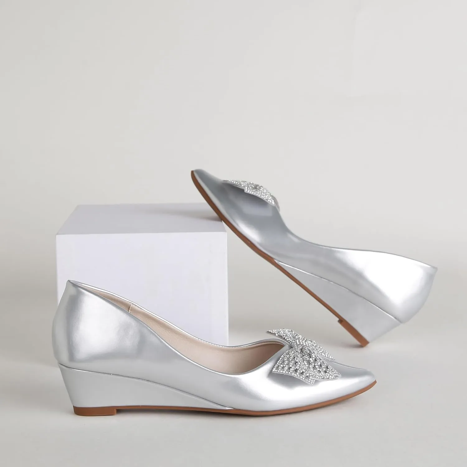 Women's Pumps, Low Heel Women's Wedge Comfortable Closed Toe Women Pumps,-2Inch Dress Shoes