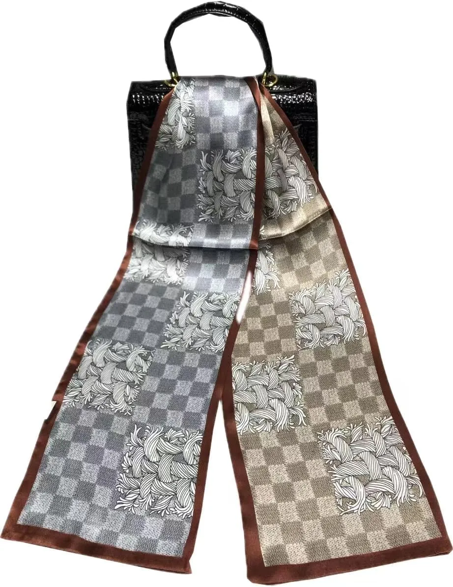 Womens Pure Mulberry Silk Scarf,Long Shawls for Head Scarf,Wrap Breathable Lightweight Neck Scarves For Handbag