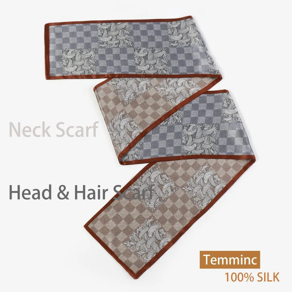 Womens Pure Mulberry Silk Scarf,Long Shawls for Head Scarf,Wrap Breathable Lightweight Neck Scarves For Handbag