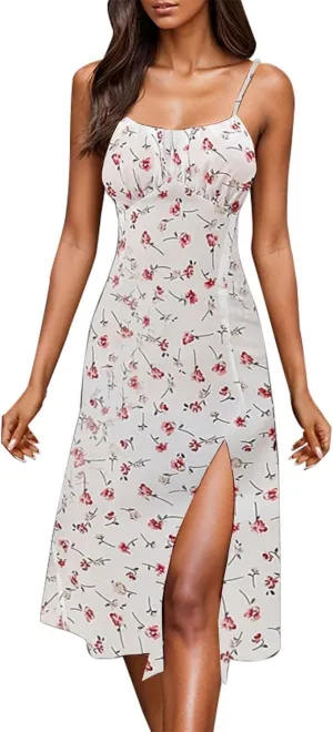 Womens Summer Bodycon Maxi Tube Dress Ribbed Strapless Side Slit Long Going Out Casual Elegant Party Dresses