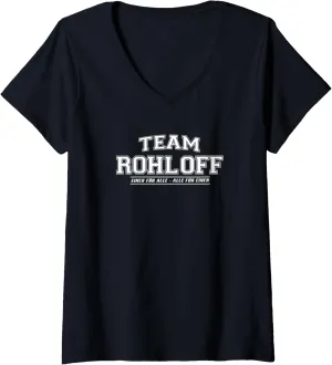 Womens Team Rohloff | proud family - surname V-Neck T-Shirt