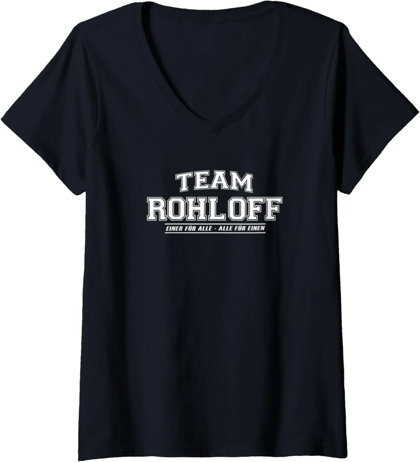 Womens Team Rohloff | proud family - surname V-Neck T-Shirt