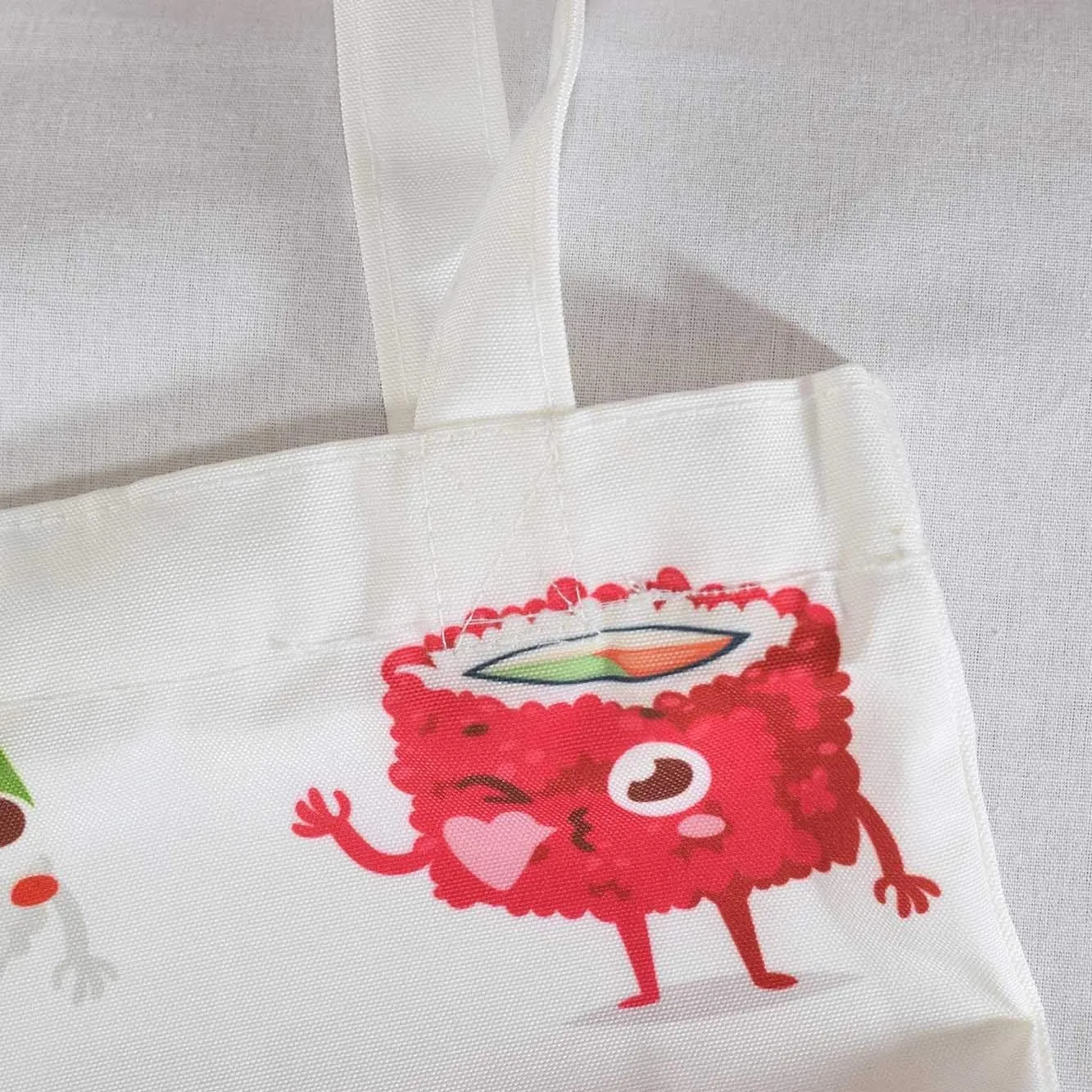 Women's tote bag/Sushi feast - Sports Gym Lunch Yoga Shopping Travel Bag Washable - 1.47X0.98 Ft