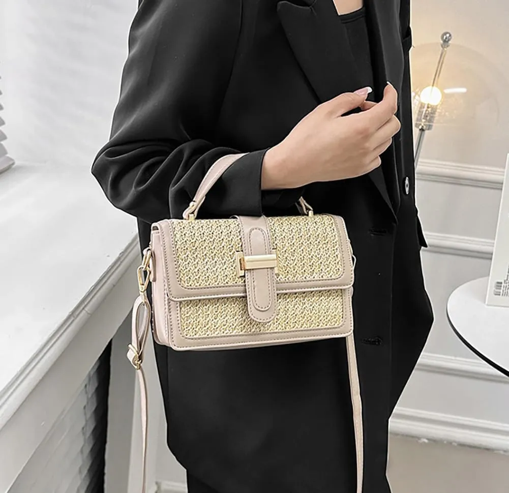 Women’s Trendy Straw Shoulder Bag Straw Crossbody Bags For Women Summer Clutch Purse Straw Beach Purses Vacation 2025