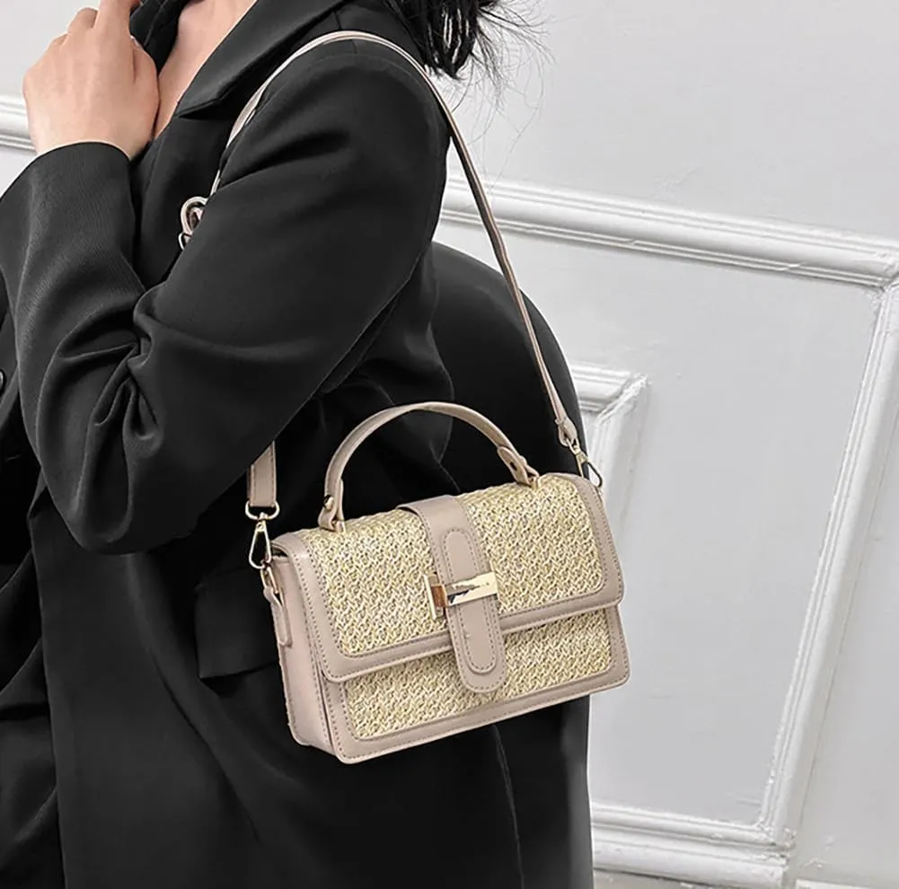 Women’s Trendy Straw Shoulder Bag Straw Crossbody Bags For Women Summer Clutch Purse Straw Beach Purses Vacation 2025