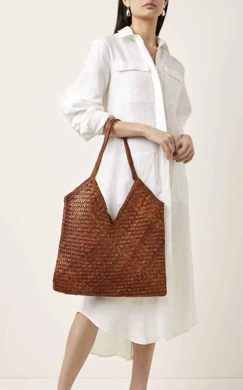 Woven leather tote bag size Small Nantu-K YOCO (Y99880NK)