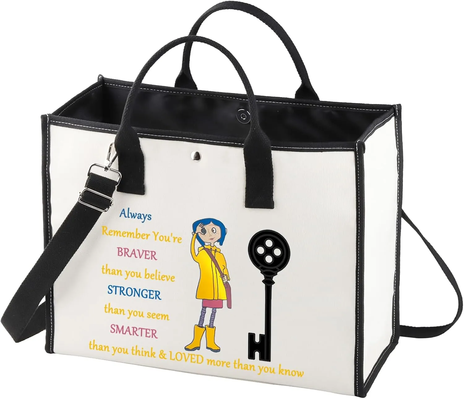 WZMPA Cartoon Movie Cosmetic Bag Movie Fans Gift You Are Braver Stronger Smarter Than You Think Cartoons Makeup Zipper Pouch Bag For Movie Fans