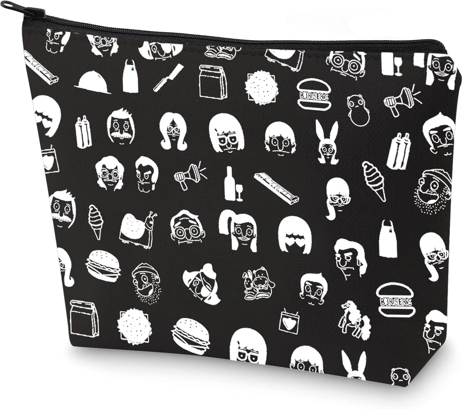 WZMPA Funny Bob Family Cosmetic Bag Bob＆Linda ＆Tina ＆Gene ＆Louise Fans Gifts Cartoon Movie Makeup Zipper Pouch Bag (Bob Family)