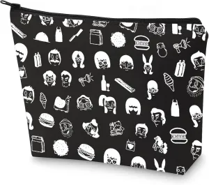 WZMPA Funny Bob Family Cosmetic Bag Bob＆Linda ＆Tina ＆Gene ＆Louise Fans Gifts Cartoon Movie Makeup Zipper Pouch Bag (Bob Family)
