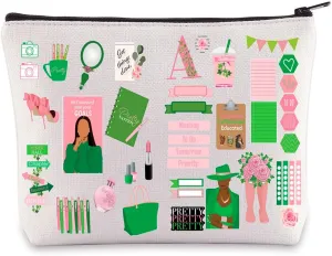 WZMPA Pink and Green Paraphernalia Sisters Gift Bag - Sorority Greek Merchandise (Pretty AK)
