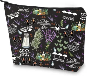 WZMPA Sisters Apothecary Cosmetic Bag Magic Witches Gift Salt Rosemary Lavender Love Makeup Zipper Pouch Bag Midnight Margaritas Merchandise (Sisters Apothecary BL)