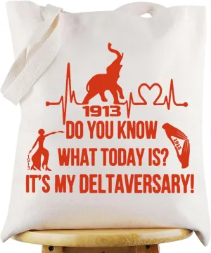 WZMPA Sorority Paraphernalia It's My Deltaversary Sorority Make up Bag Greek Sorority Gift Sorority Sisters Paraphernalia (Deltaversary-T)