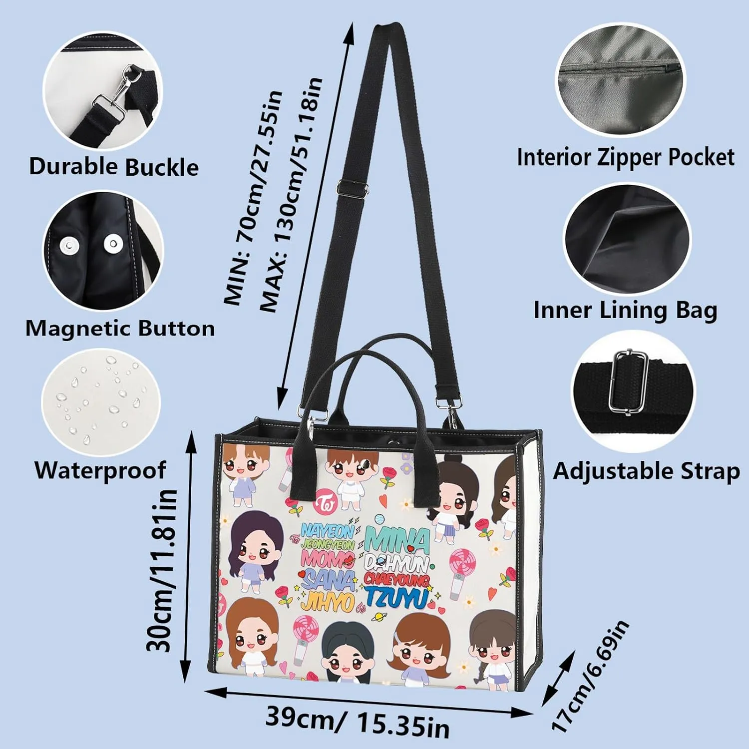 WZMPA Twice Cosmetic Bag K-pop Group Gift Korea-Pop Singer Fans Makeup Zipper Pouch Bag Singer Merchandise (K-pop Twice-TB)