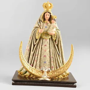 Yu Yan Creative Home Gifts, 6.3" H Statue of Our Lady, Religious Statue, Home Decor, Prayerful Inspiration, Resin Statue, Religious Gifts