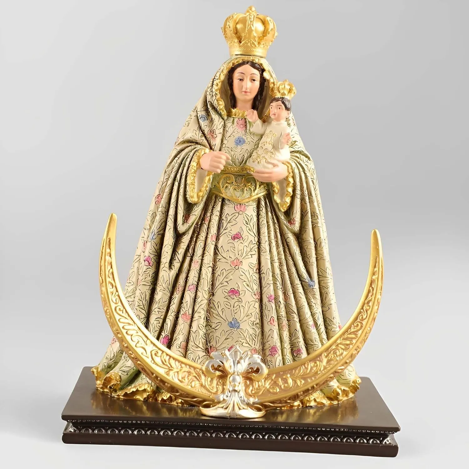 Yu Yan Creative Home Gifts, 6.3" H Statue of Our Lady, Religious Statue, Home Decor, Prayerful Inspiration, Resin Statue, Religious Gifts