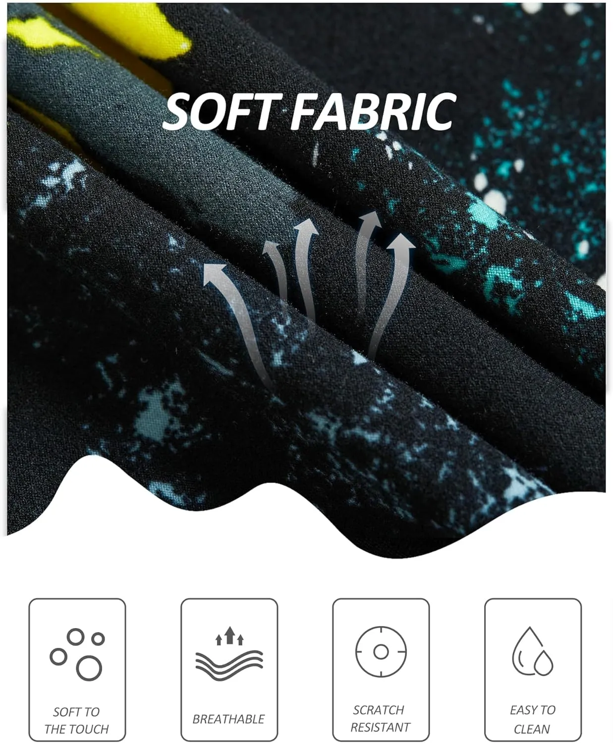 ZOOSIXX High Waisted Leggings for Women - Tummy Control Soft Opaque Printed Pants with Camo, Leopard for Workout Skating